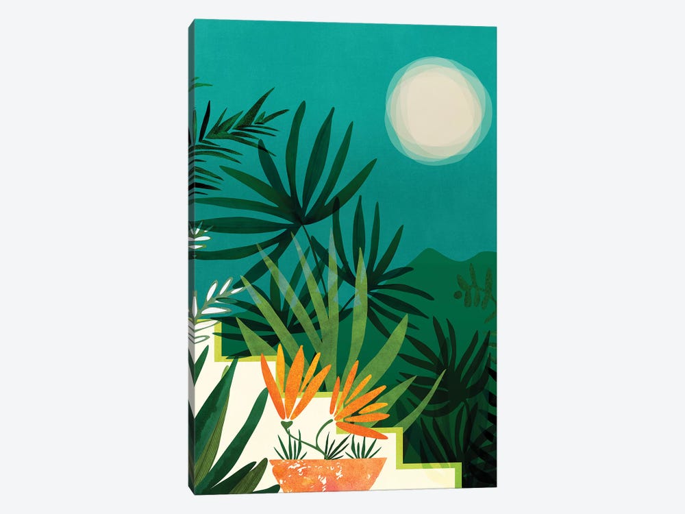 Tropical Moonlight by Modern Tropical 1-piece Canvas Art