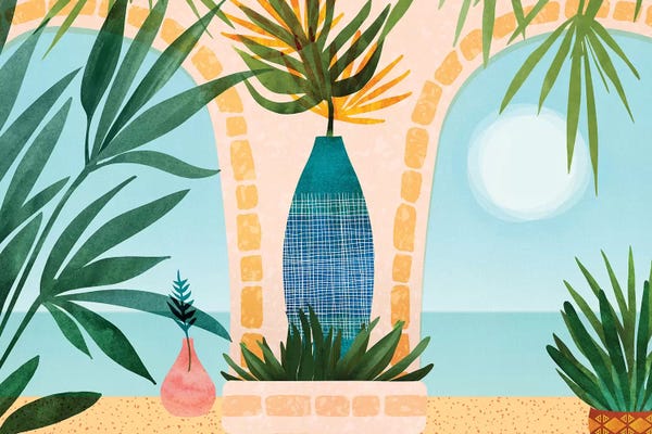 Large Modern Art - Canvas Prints: Welcome To The Hotel California by Modern Tropical