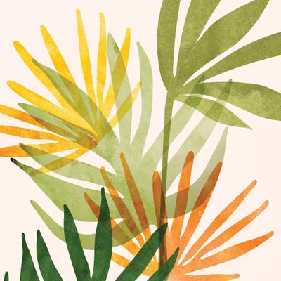 Modern Tropical Summer Abstract by Modern Tropical framed canvas print