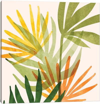 Modern Tropical Summer Abstract Canvas Art Print - Modern Tropical