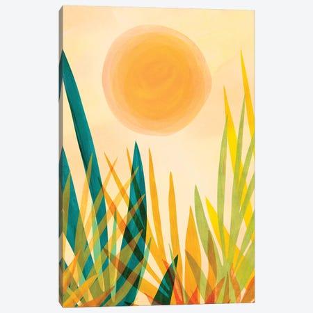 Golden Garden Canvas Print #MTP125} by Modern Tropical Canvas Artwork