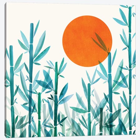 Zen Garden Sunset Canvas Print #MTP129} by Modern Tropical Art Print