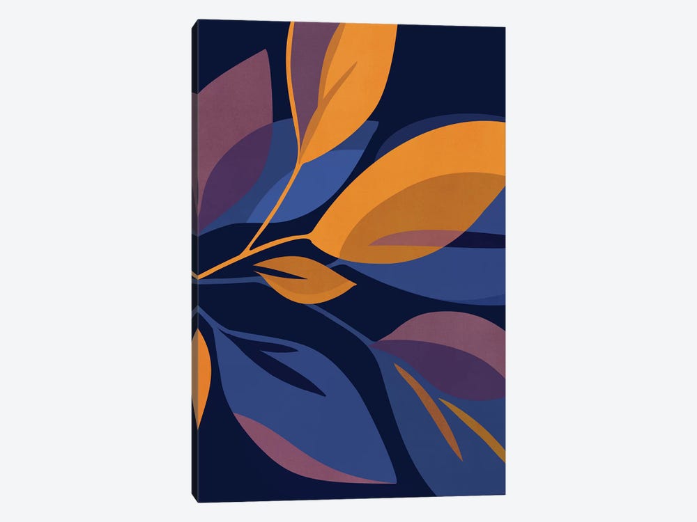 Scorpio Dark Floral by Modern Tropical 1-piece Canvas Art Print