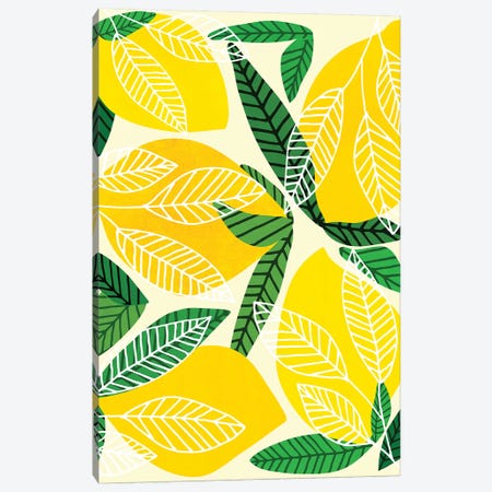 The Lemon Party Canvas Print #MTP142} by Modern Tropical Canvas Art Print