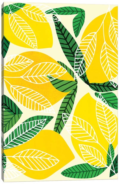 The Lemon Party Canvas Art Print - Lemon & Lime Art