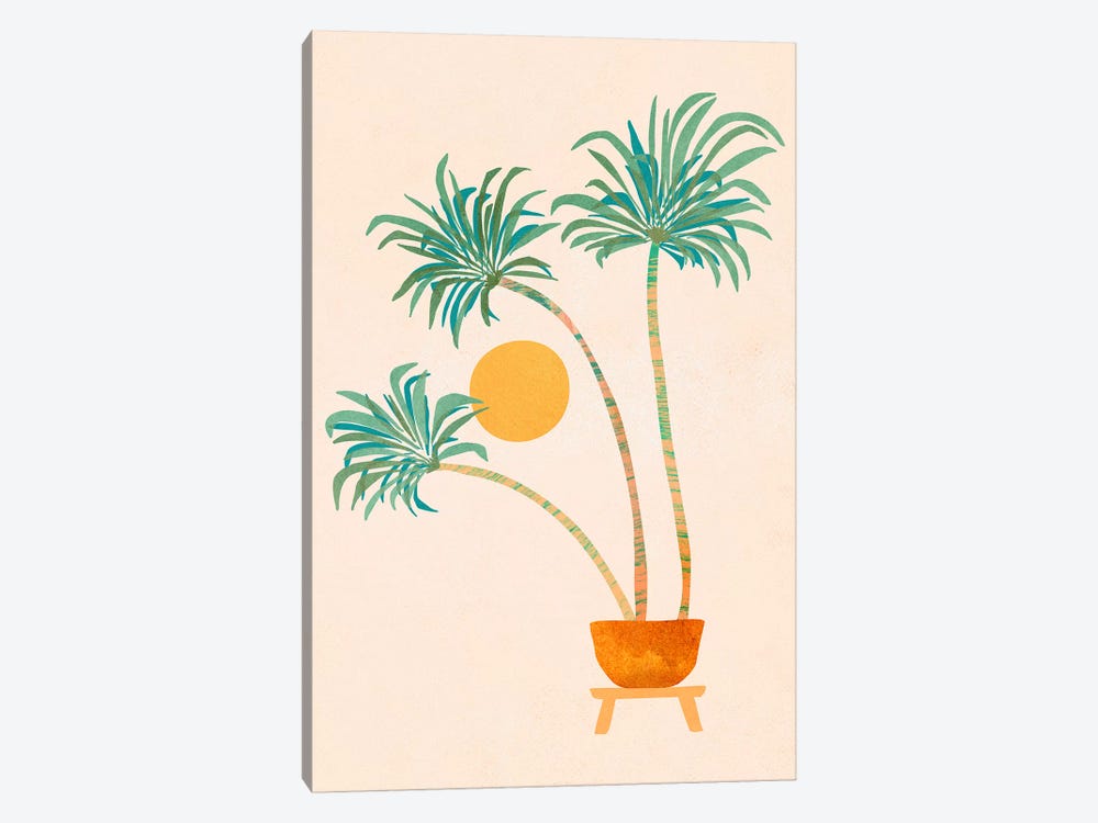 So-Cal Palms by Modern Tropical 1-piece Canvas Wall Art