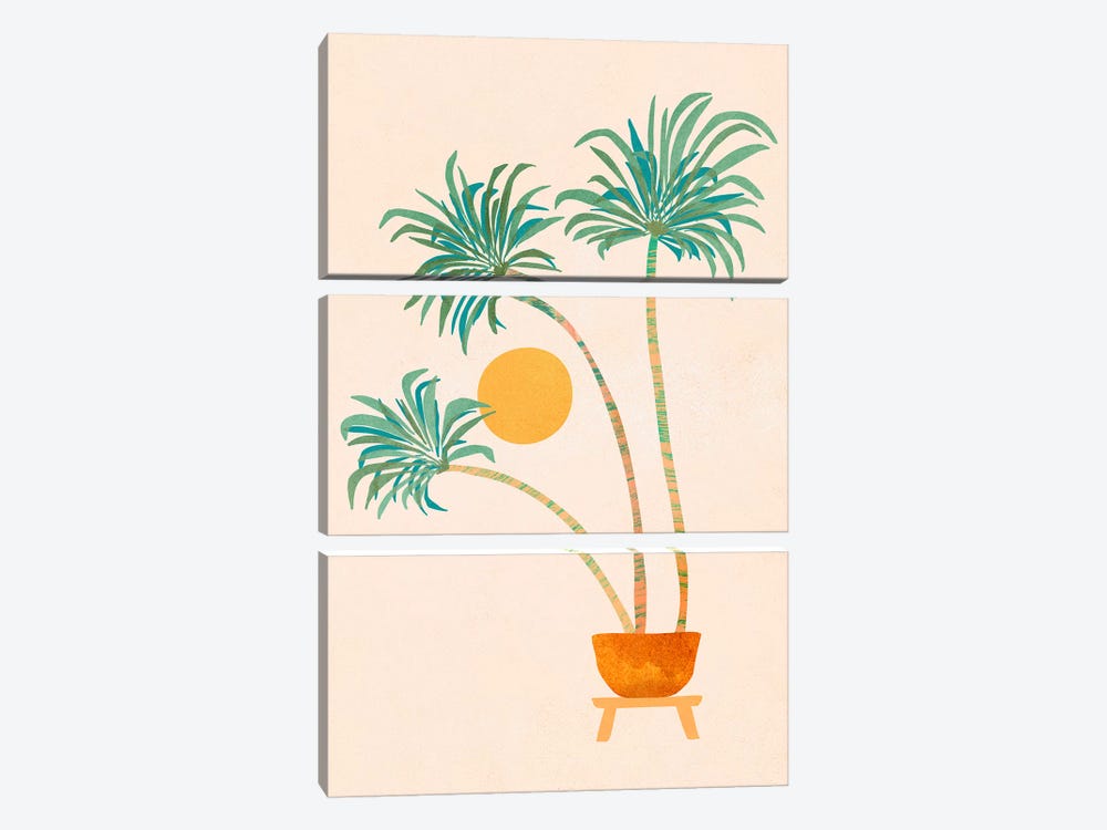 So-Cal Palms by Modern Tropical 3-piece Canvas Wall Art