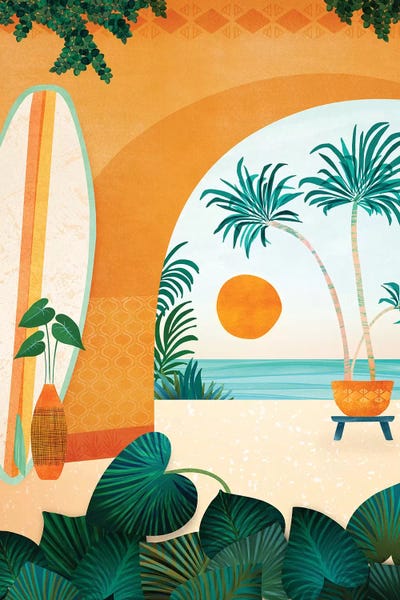 Tropical Living Room: Seaside Surf Retreat by Modern Tropical