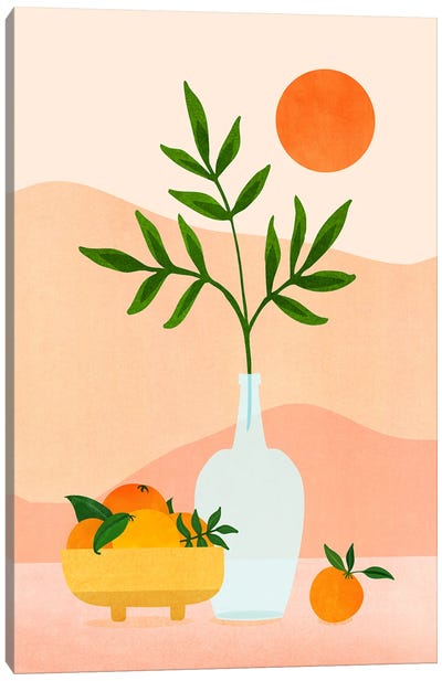 Summer Daze Canvas Art Print - Orange Art