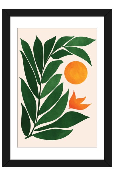 Garden Sunset III Paper Art Print - Modern Tropical