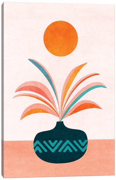 Sun Worship Canvas Art Print - Modern Tropical
