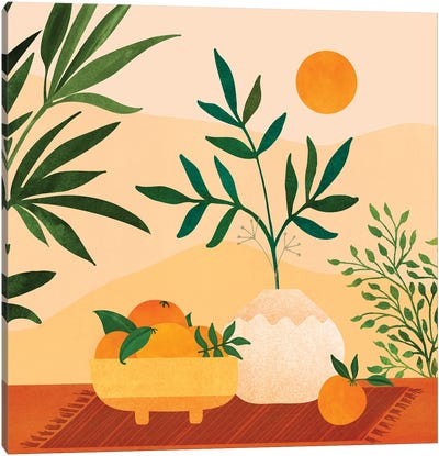 Bohemian Summer Canvas Art Print - Oranges