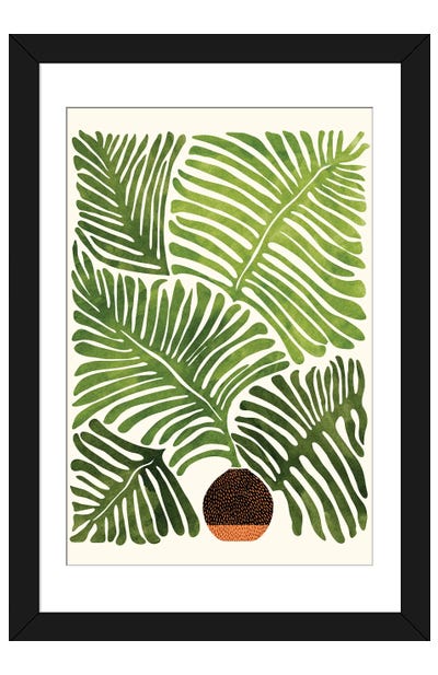 Summer Fern Paper Art Print - Modern Tropical