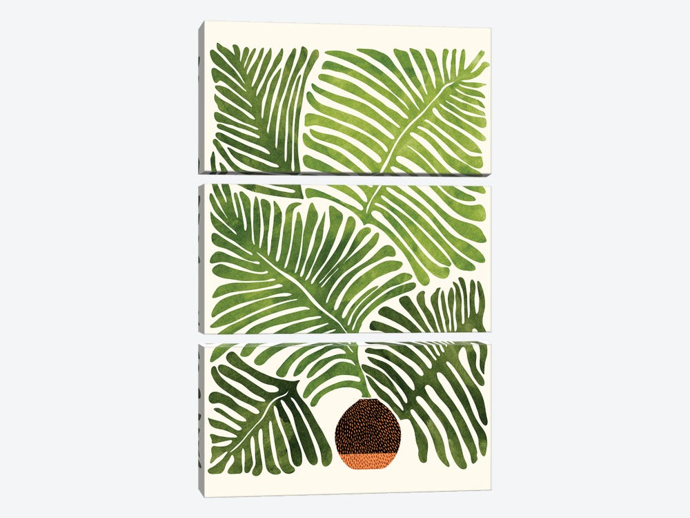 Summer Fern by Modern Tropical 3-piece Canvas Print