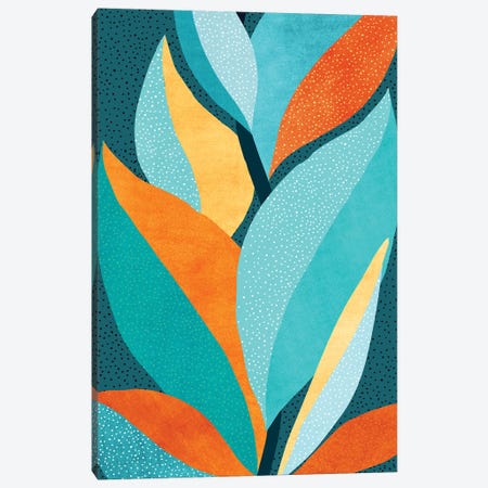 Abstract Tropical Foliage Canvas Print #MTP165} by Modern Tropical Canvas Artwork