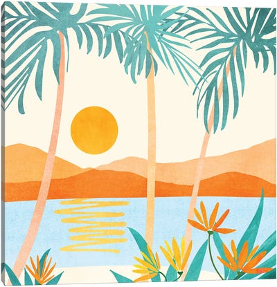 Bali Sunset Canvas Art Print - Tropical Décor