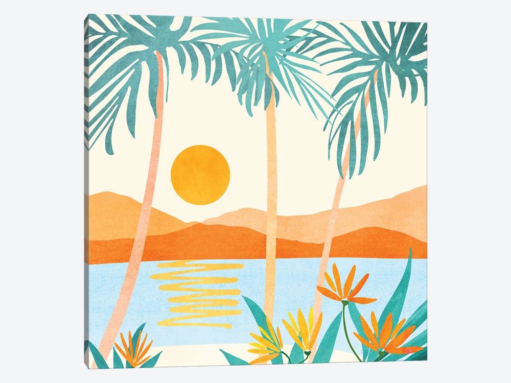 Bali Sunset by Modern Tropical 1-piece Canvas Art Print