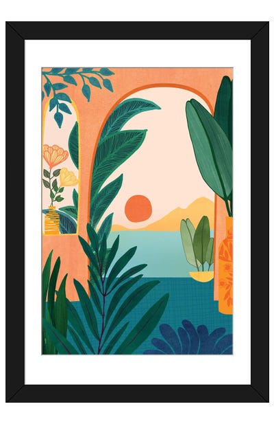 Tropical Evening Paper Art Print - Modern Tropical