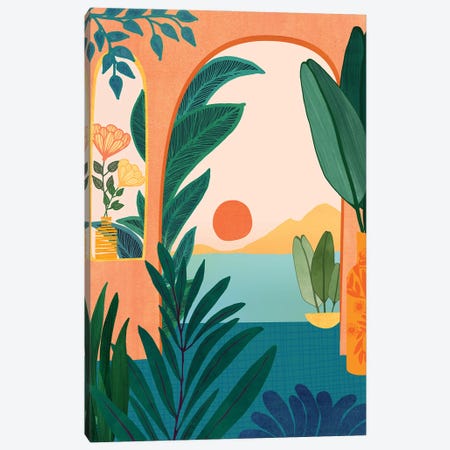 Tropical Evening Canvas Print #MTP167} by Modern Tropical Canvas Artwork