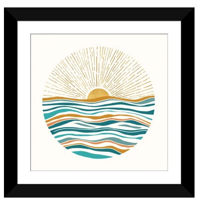 The Sun and The Sea II Paper Art Print - Modern Tropical