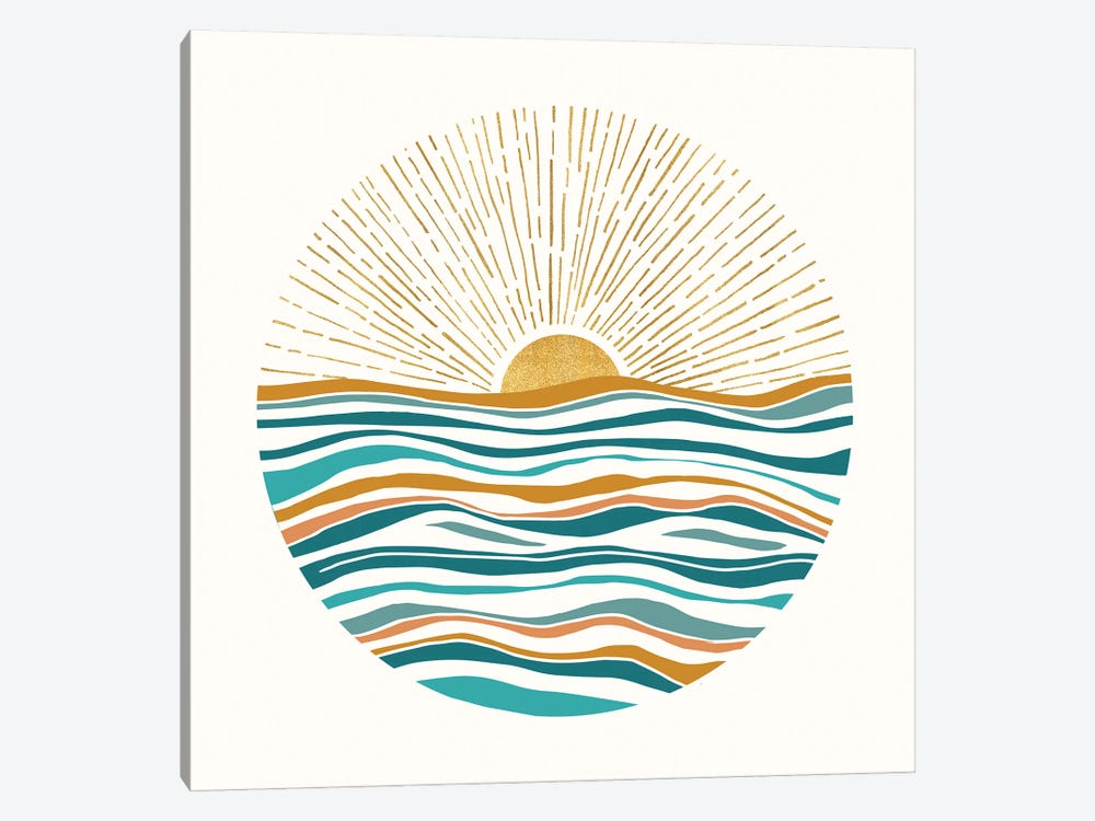 The Sun and The Sea II by Modern Tropical 1-piece Canvas Wall Art