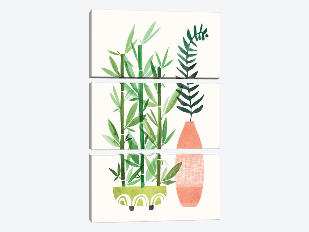 Bamboo and Fern II by Modern Tropical 3-piece Canvas Print