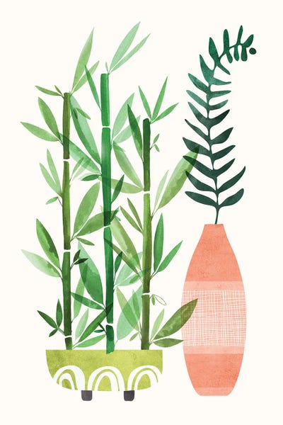 Bamboo: Bamboo and Fern II by Modern Tropical