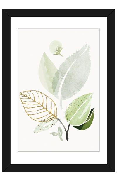 Spring Forest Bouquet II Paper Art Print - Modern Tropical