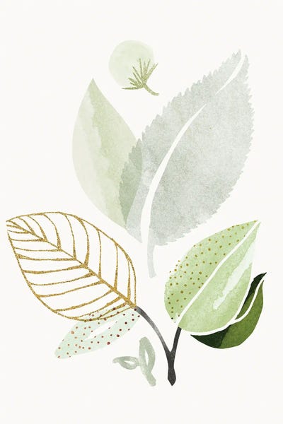 Large Minimalist Art - Canvas Prints: Spring Forest Bouquet II by Modern Tropical