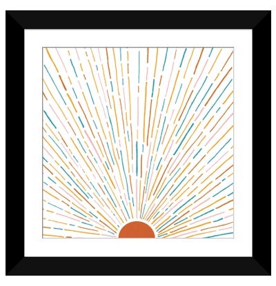 Sunshine All Around Paper Art Print - Modern Tropical