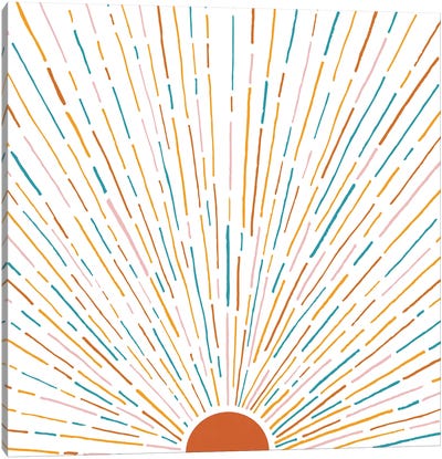 Sunshine All Around Canvas Art Print - 70's Sunsets