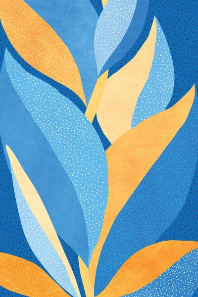 Royal Blue: Vibrant Night Garden by Modern Tropical