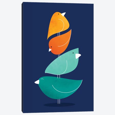 Bird Stack I Canvas Print #MTP17} by Modern Tropical Canvas Wall Art