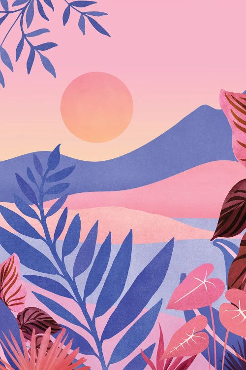 Hawaiian Sunset by Modern Tropical wall art