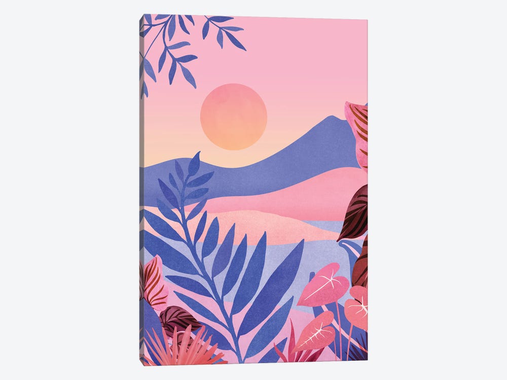Hawaiian Sunset by Modern Tropical 1-piece Canvas Wall Art