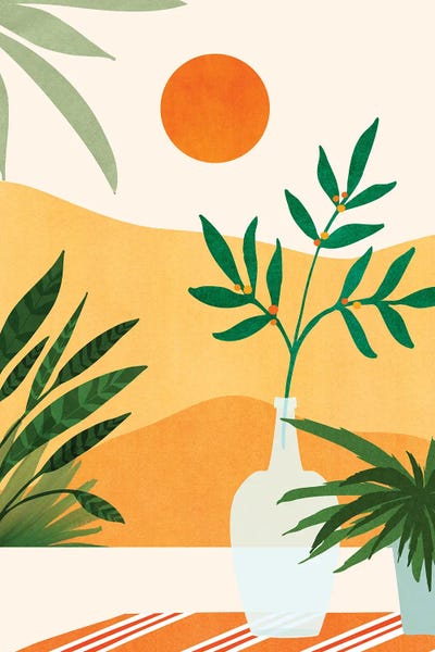 Tropical Leaves: California Sunset Views by Modern Tropical