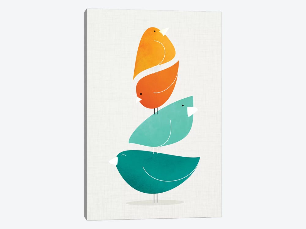 Bird Stack II by Modern Tropical 1-piece Art Print