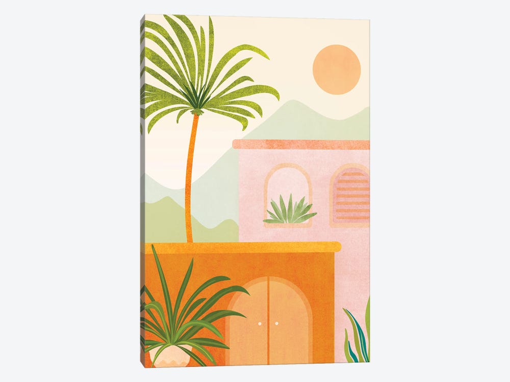 Tropical Mountain Village by Modern Tropical 1-piece Art Print