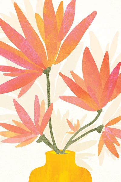 Bright Blooms by Modern Tropical canvas print