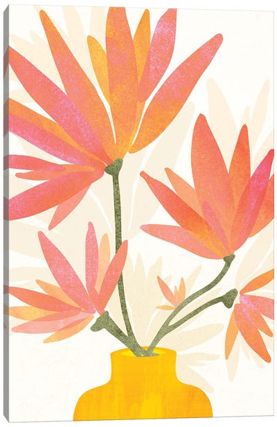 Bright Blooms Canvas Art Print - Modern Tropical