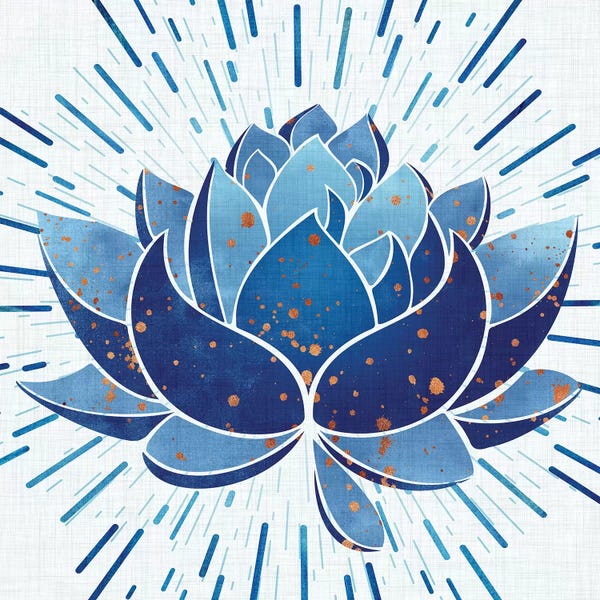 Bohemian Décor: Blooming Indigo Lotus by Modern Tropical