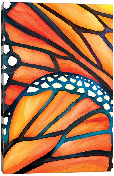 Abstract Butterfly Canvas Art Print - Monarch Butterflies