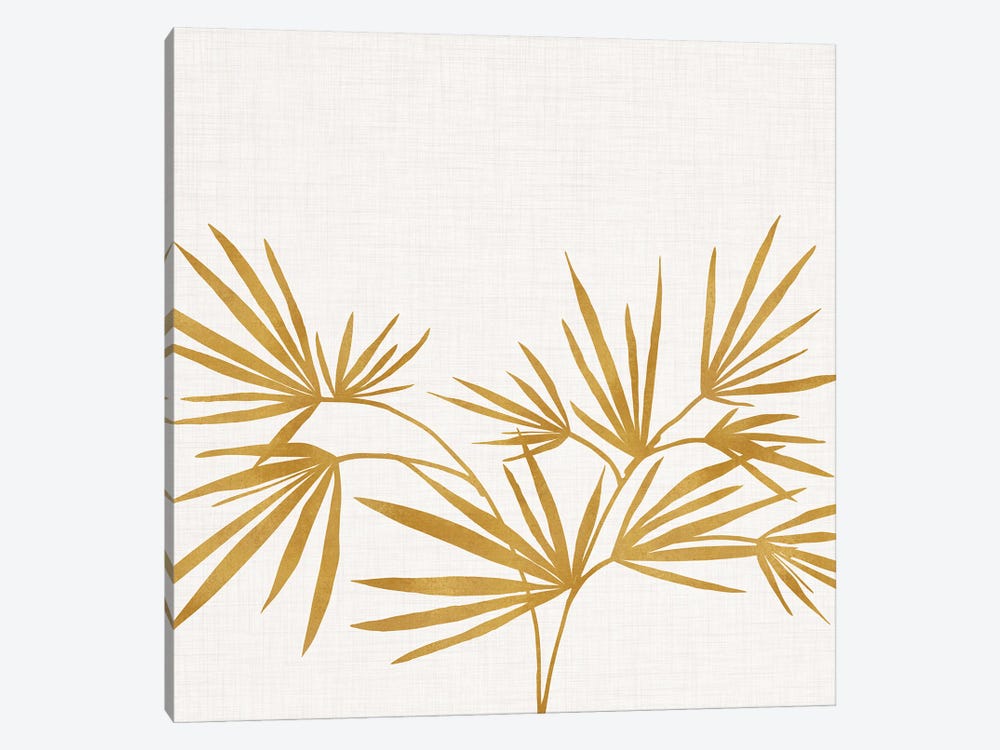 Golden Fan Palm by Modern Tropical 1-piece Canvas Art Print