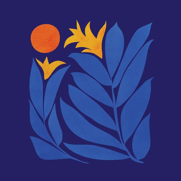 Blue: Community Garden At Night by Modern Tropical