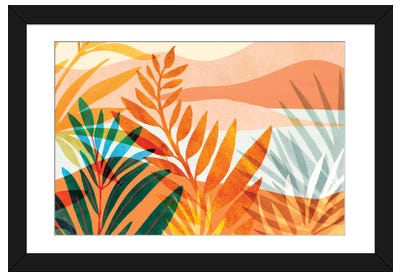 Summer Rainforest Paper Art Print - Modern Tropical