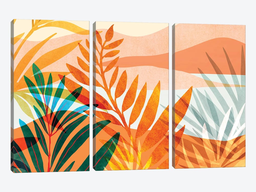 Summer Rainforest by Modern Tropical 3-piece Canvas Art