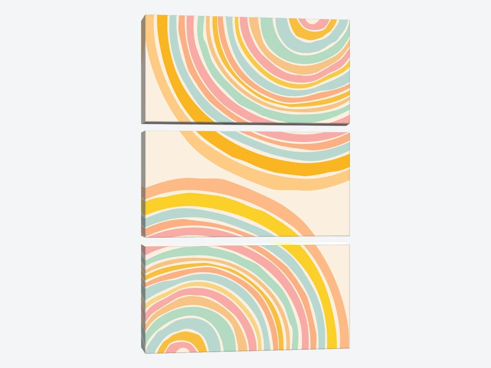 Rainbow Reflections by Modern Tropical 3-piece Canvas Wall Art