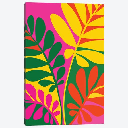 Bright Botanic Canvas Print #MTP211} by Modern Tropical Canvas Print
