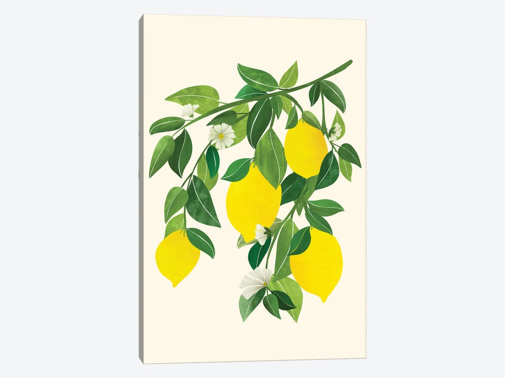 Sunny Lemons by Modern Tropical 1-piece Art Print