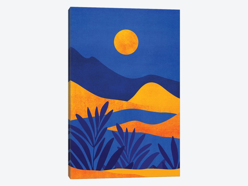 Moonrise Mountains by Modern Tropical 1-piece Canvas Art Print